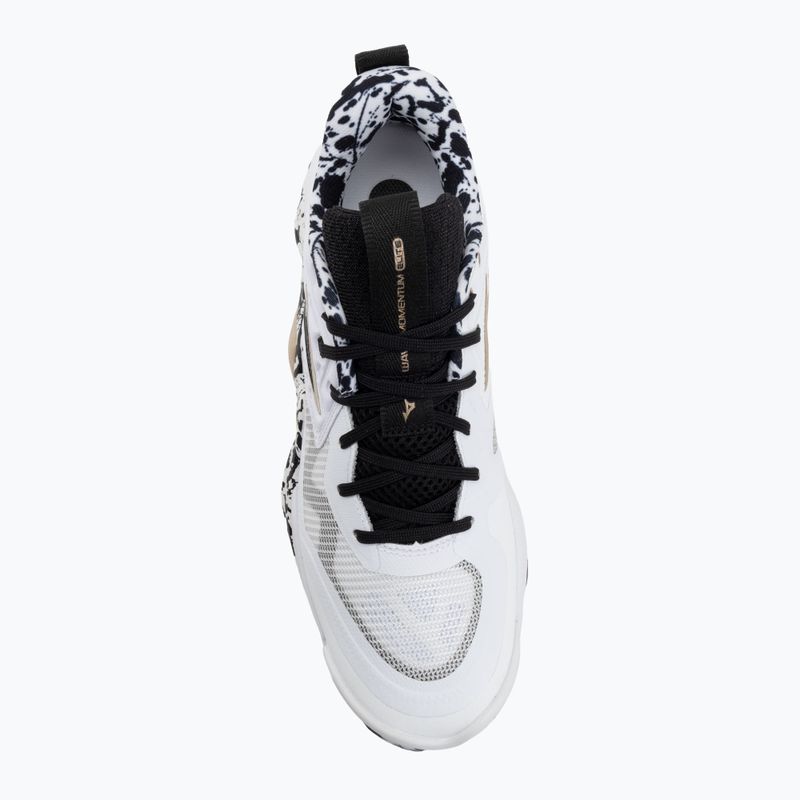 Volleyballschuhe Mizuno Wave Momentum Elite white/black/gold 5