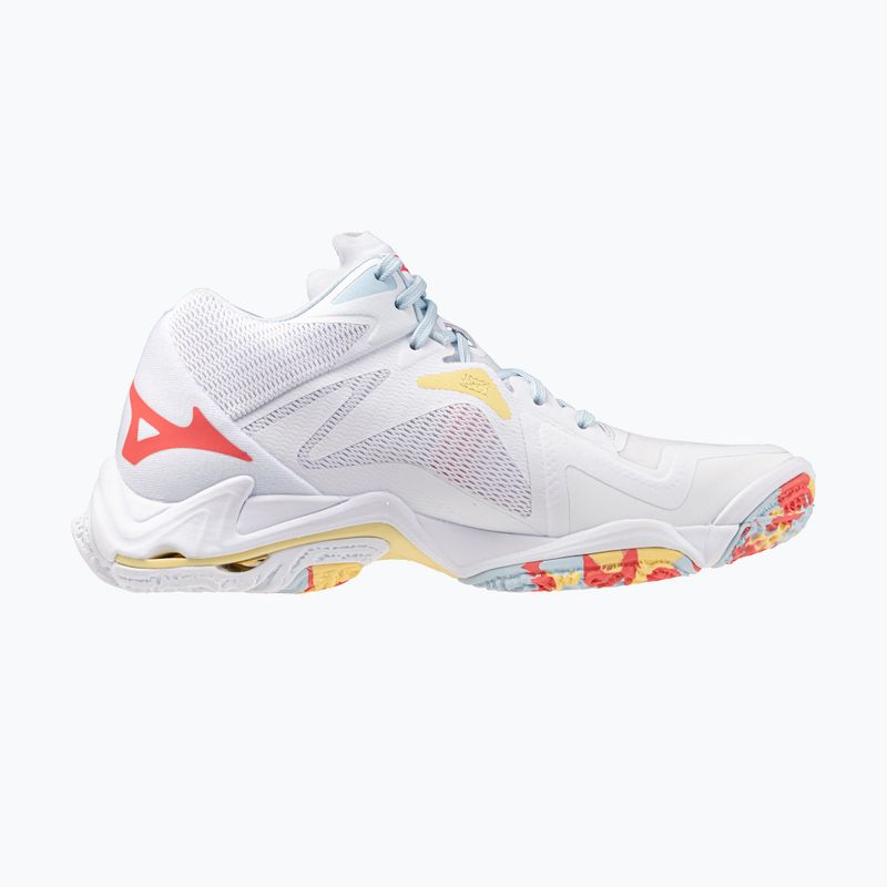 Damen Volleyballschuhe Mizuno Wave Lightning Z8 Mid weiß/calypso coral/pale banana 2