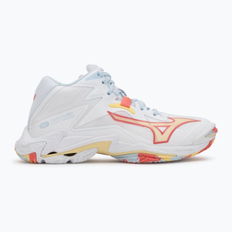 Damen Volleyballschuhe Mizuno Wave Lightning Z8 Mid weiß/calypso coral/pale banana 2