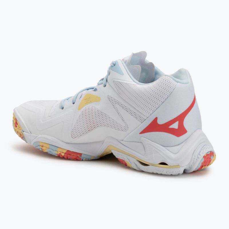 Damen Volleyballschuhe Mizuno Wave Lightning Z8 Mid weiß/calypso coral/pale banana 3