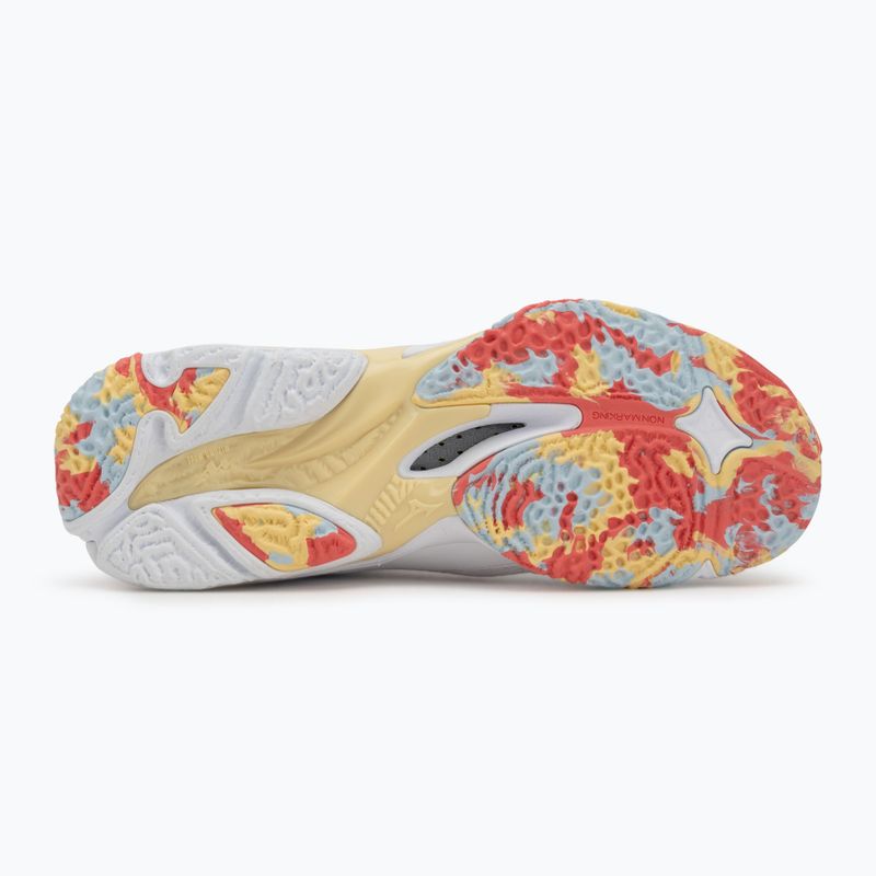 Damen Volleyballschuhe Mizuno Wave Lightning Z8 Mid weiß/calypso coral/pale banana 4