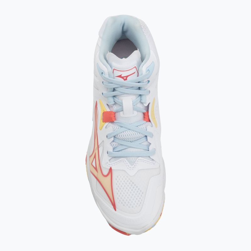 Damen Volleyballschuhe Mizuno Wave Lightning Z8 Mid weiß/calypso coral/pale banana 5