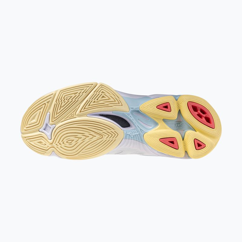 Damen Volleyballschuhe Mizuno Wave Voltage 2 weiß/calypso coral/pale banana 4