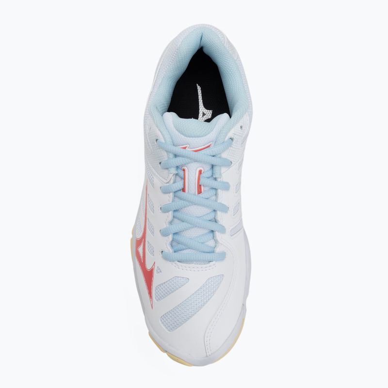 Damen Volleyballschuhe Mizuno Wave Voltage 2 weiß/calypso coral/pale banana 5