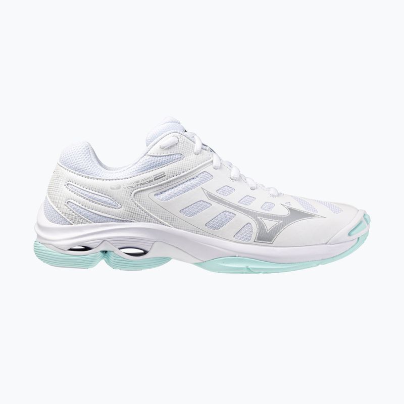 Damen-Volleyballschuhe Mizuno Wave Voltage 2 white/blue tint 8
