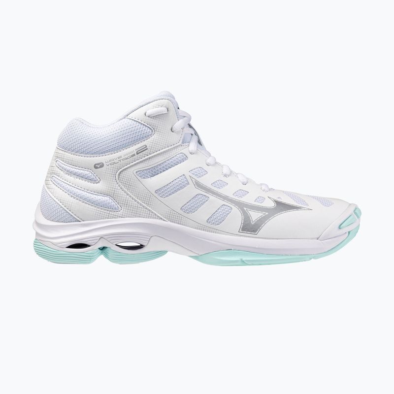 Damen-Volleyballschuhe Mizuno Wave Voltage 2 Mid white/blue tint
