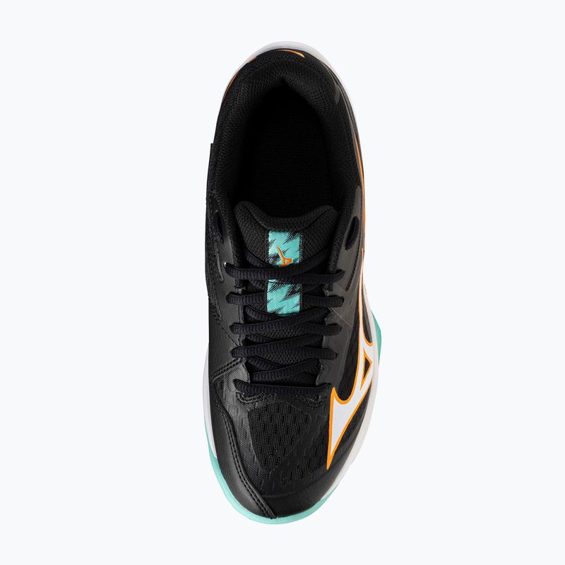 Kinder Volleyballschuhe Mizuno Lightning Star Z7 schwarz/tangelo/eisgrün 4