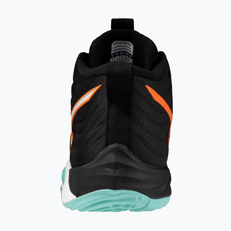 Volleyballschuhe Mizuno Wave Momentum Elite Mid schwarz/tangelo/eisgrün 10