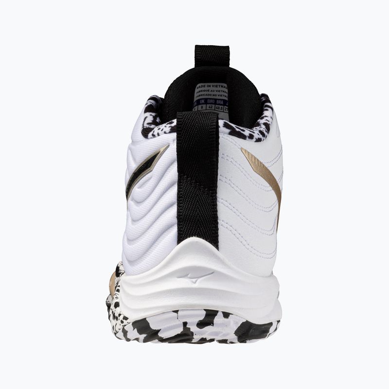 Volleyballschuhe Mizuno Wave Momentum Elite Mid white/black/gold 10