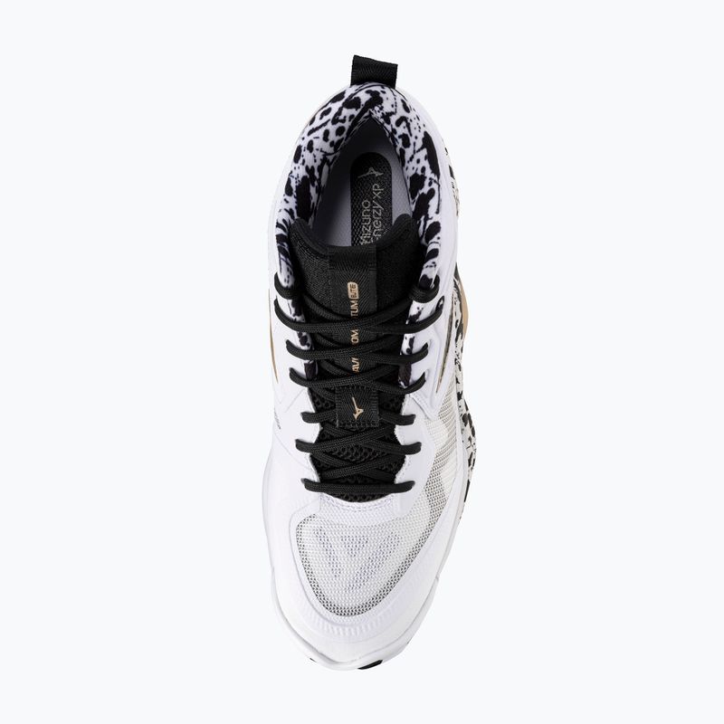 Volleyballschuhe Mizuno Wave Momentum Elite Mid white/black/gold 12