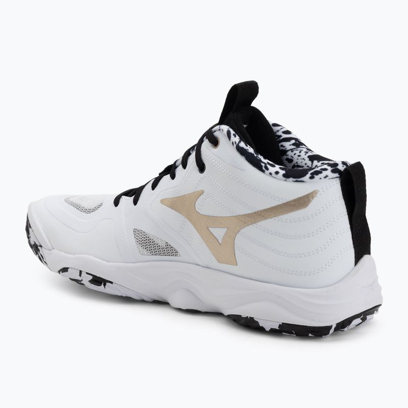 Volleyballschuhe Mizuno Wave Momentum Elite Mid white/black/gold 3