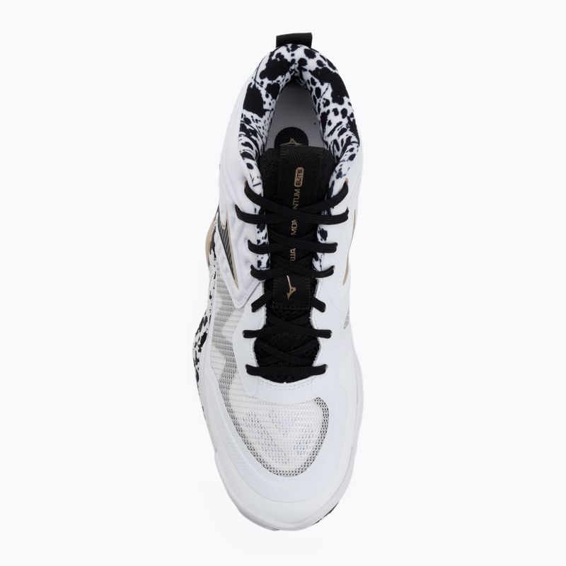Volleyballschuhe Mizuno Wave Momentum Elite Mid white/black/gold 5