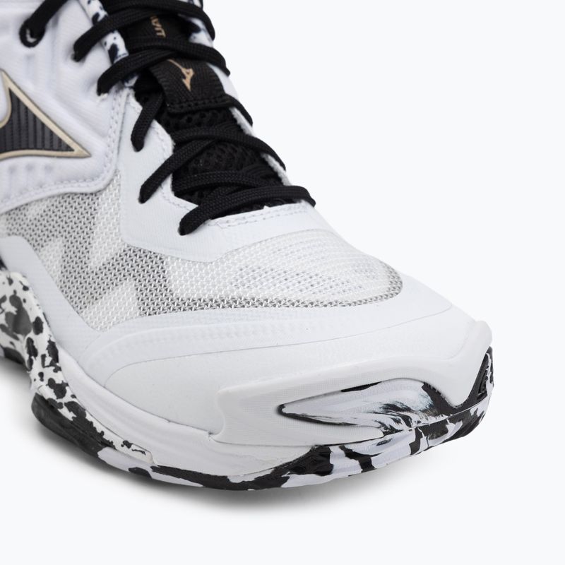 Volleyballschuhe Mizuno Wave Momentum Elite Mid white/black/gold 7