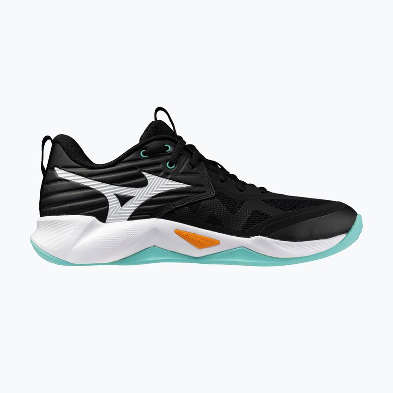 Mizuno Wave Momentum Pro Volleyballschuhe schwarz/tangelo/eisgrün