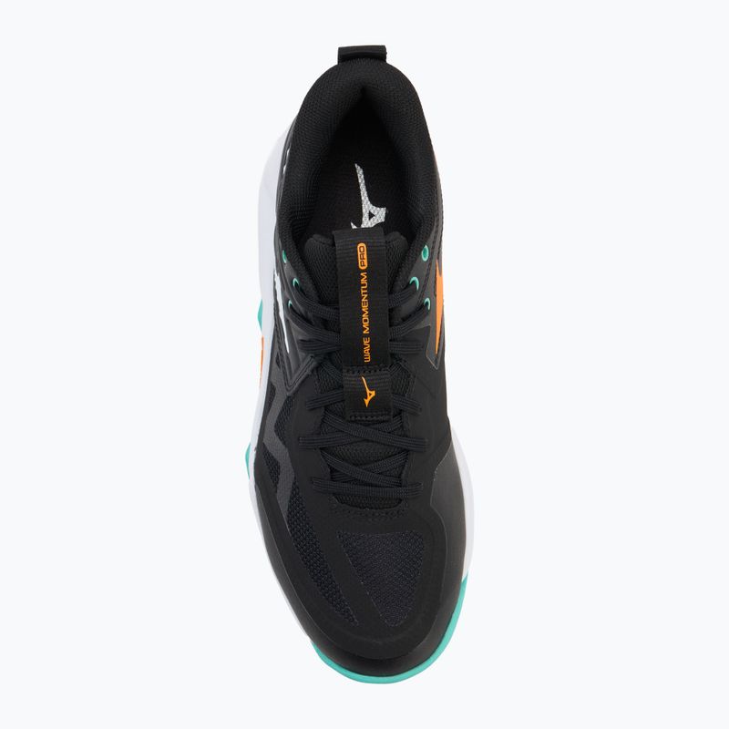 Mizuno Wave Momentum Pro Volleyballschuhe schwarz/tangelo/eisgrün 5
