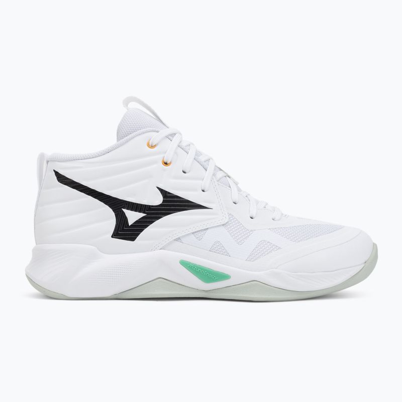 Volleyballschuhe Mizuno Wave Momentum Pro Mid white/black/frozen emerald 2