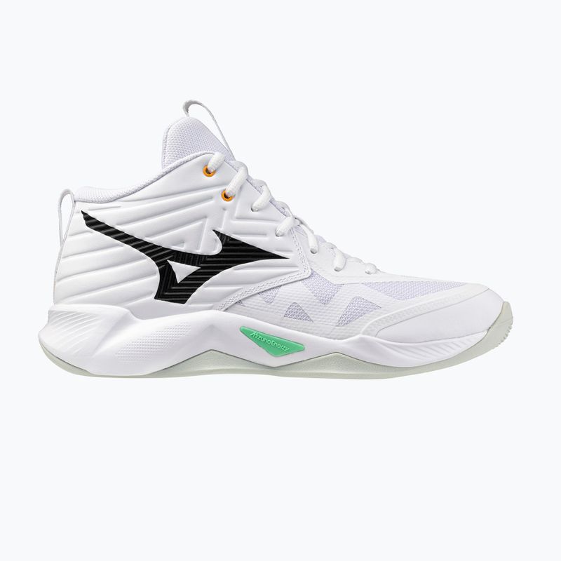 Volleyballschuhe Mizuno Wave Momentum Pro Mid white/black/frozen emerald 8