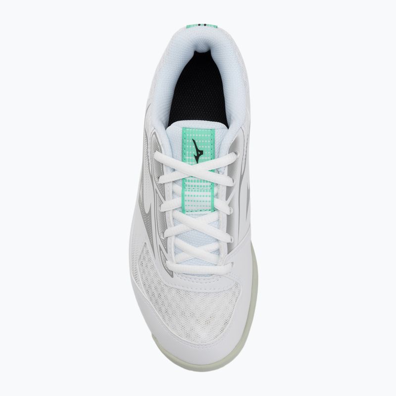 Kinder-Volleyballschuhe Mizuno Cyclone Speed 5 weiß/schwarz/frozen emerald 5