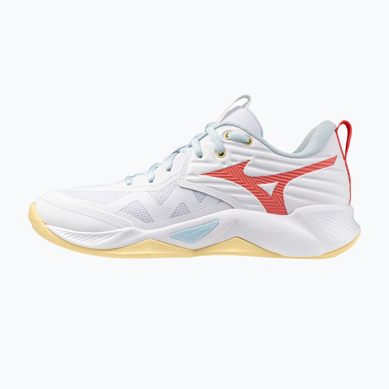 Damen Volleyballschuhe Mizuno Wave Momentum Pro weiß/calypso coral/pale banana 2