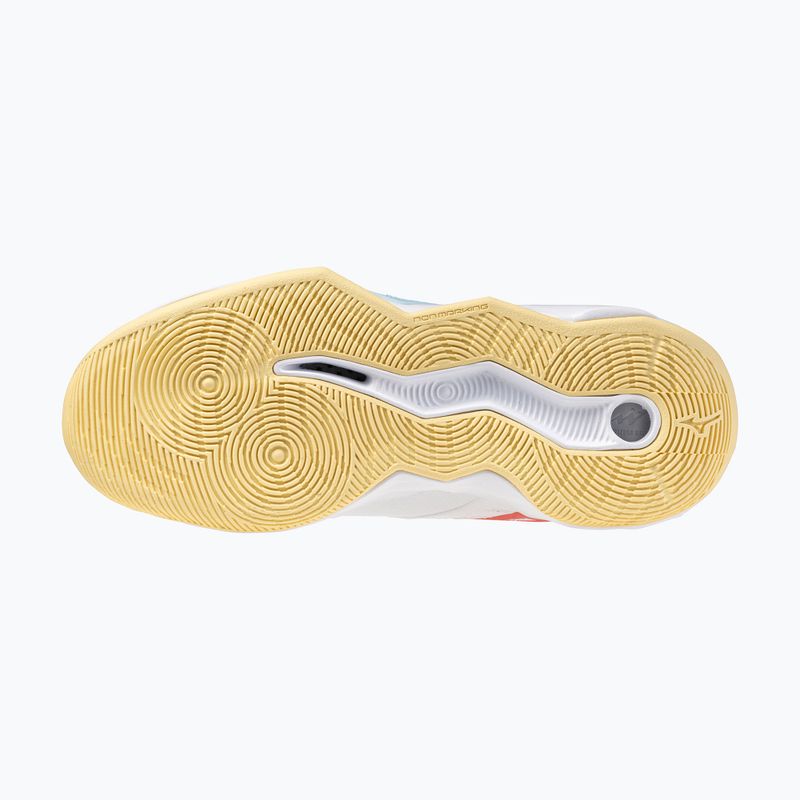 Damen Volleyballschuhe Mizuno Wave Momentum Pro weiß/calypso coral/pale banana 4