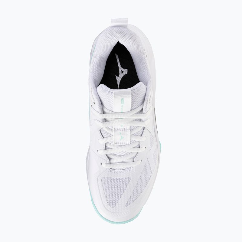 Damen Volleyballschuhe Mizuno Wave Momentum Pro weiß/blau tint 5