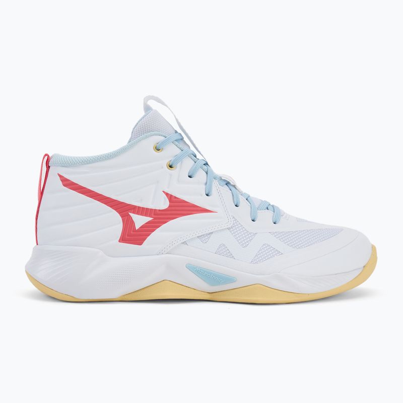 Damen Volleyballschuhe Mizuno Wave Momentum Pro Mid weiß/calypso coral/pale banana 2