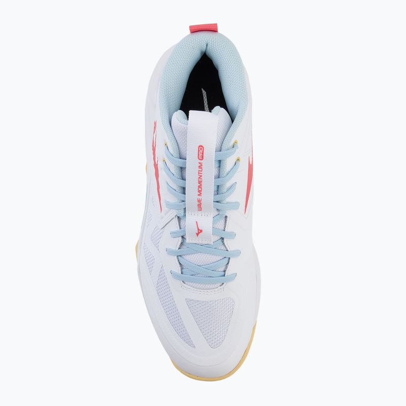 Damen Volleyballschuhe Mizuno Wave Momentum Pro Mid weiß/calypso coral/pale banana 5