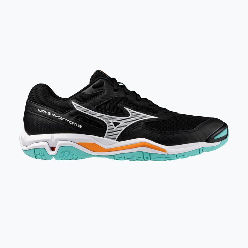 Mizuno Wave Phantom 3 Handballschuhe schwarz/tangelo/eisgrün