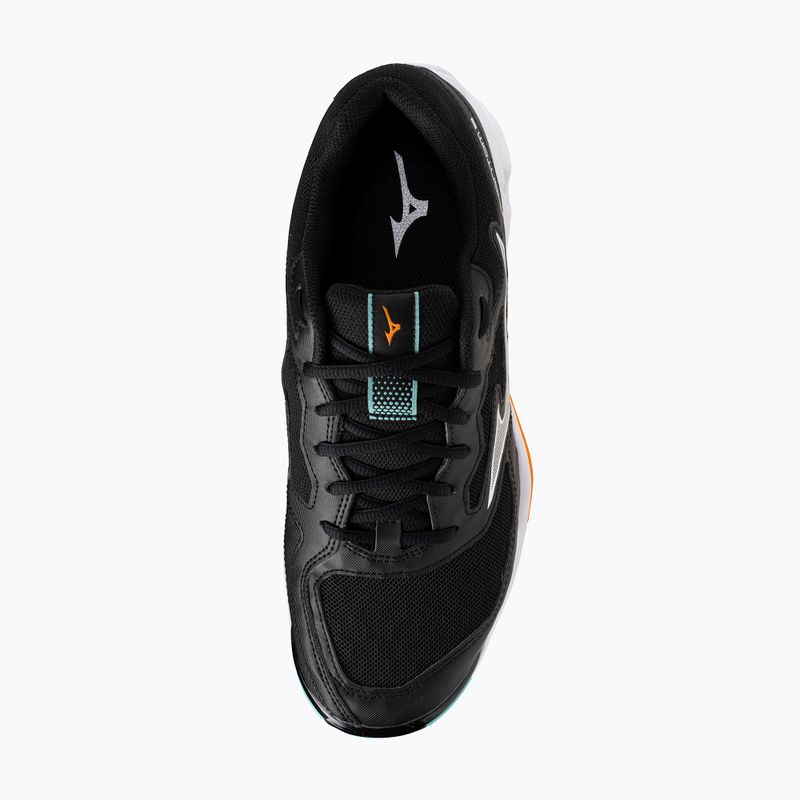 Mizuno Wave Phantom 3 Handballschuhe schwarz/tangelo/eisgrün 5