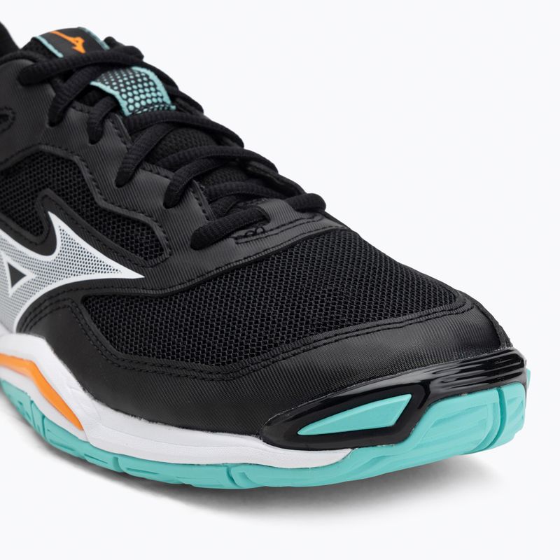 Mizuno Wave Phantom 3 Handballschuhe schwarz/tangelo/eisgrün 7
