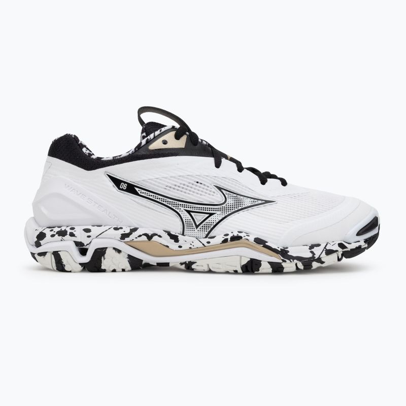 Handballschuhe Mizuno Wave Stealth 6 white/black/ge gold 2
