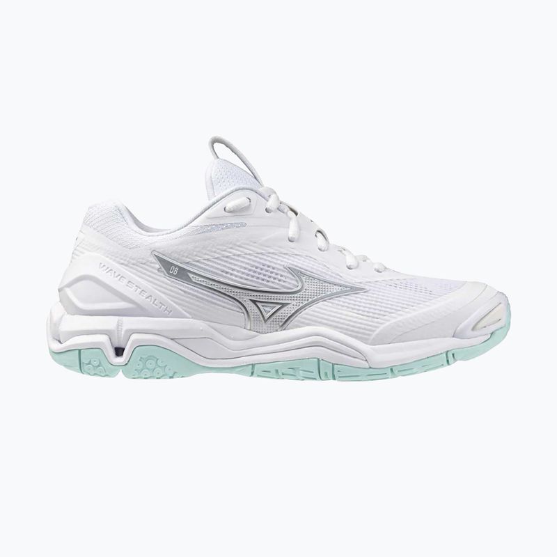 Damen Handballschuhe Mizuno Wave Stealth 6 weiß/blauer Farbton 8