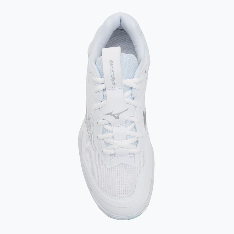 Damen Handballschuhe Mizuno Wave Stealth 6 weiß/blauer Farbton 5