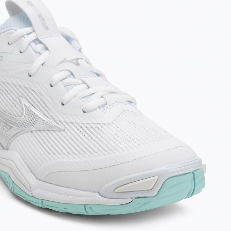 Damen Handballschuhe Mizuno Wave Stealth 6 weiß/blauer Farbton 7