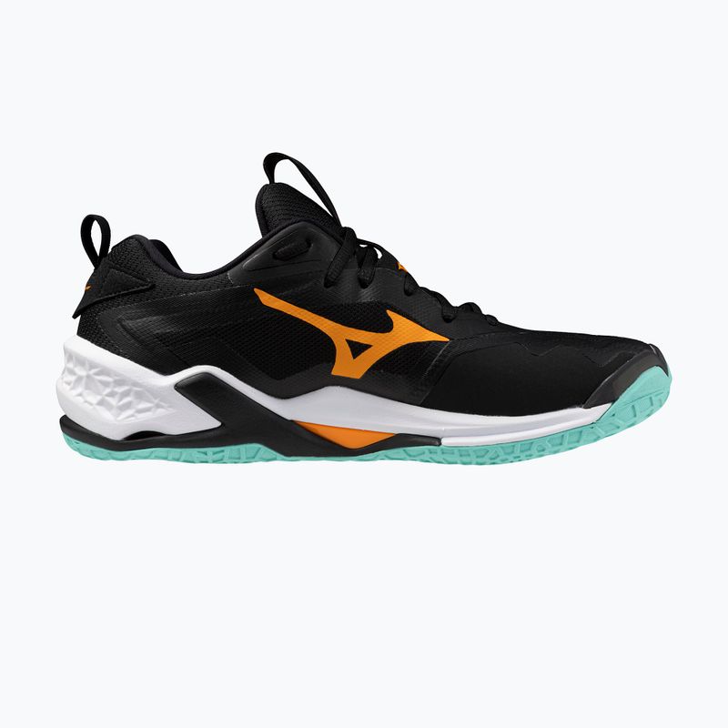 Mizuno Wave Stealth Neo 2 Handballschuhe schwarz/tangelo/eisgrün 2
