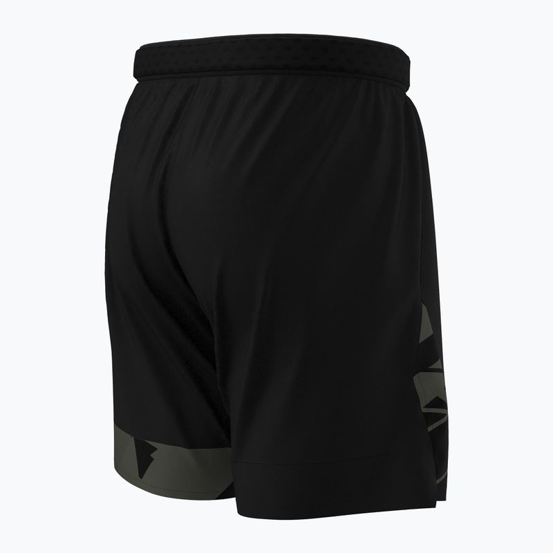 Men's Mizuno Daybreakers 8 In Amplify Shorts schwarz/traube Blatt 4