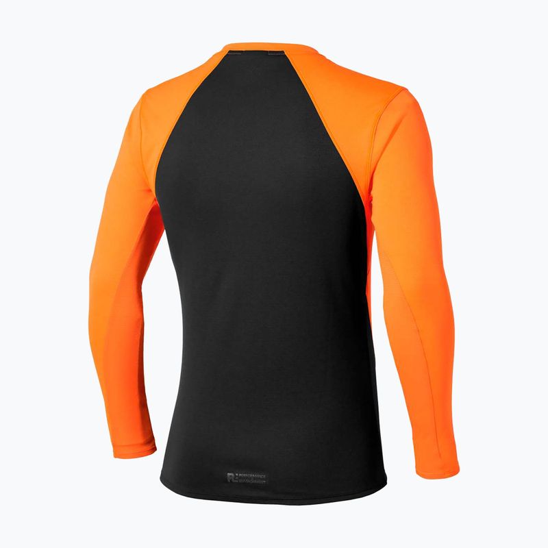 Herren-Longsleeve zum Laufen Mizuno Tech Thermal Charge tangelo 4