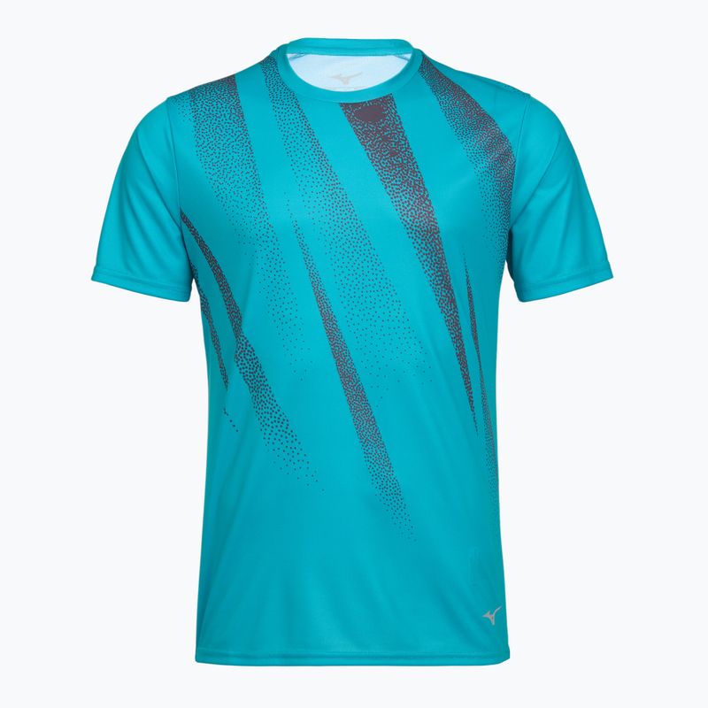 Herren Mizuno Core Graphic Tee capri breeze Laufshirt