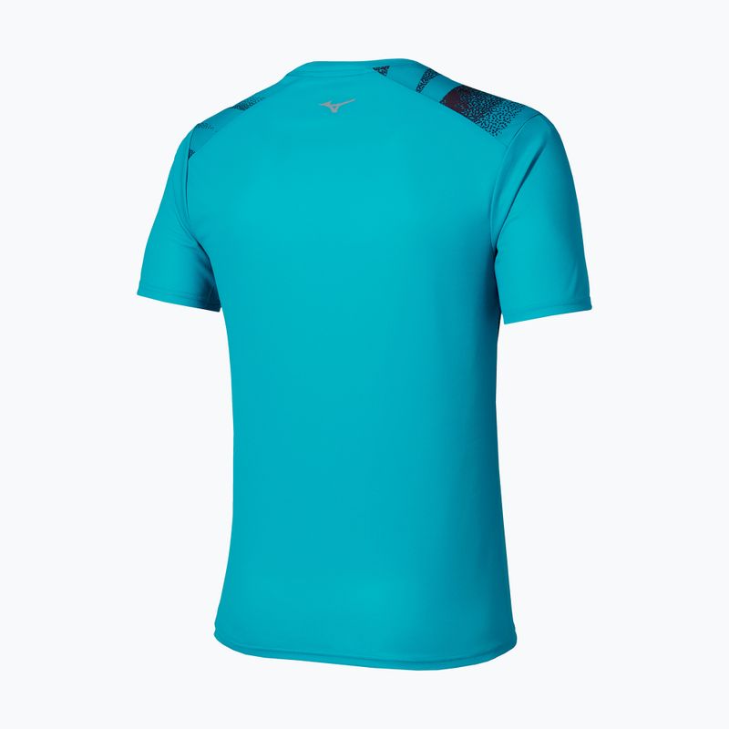 Herren Mizuno Core Graphic Tee capri breeze Laufshirt 2