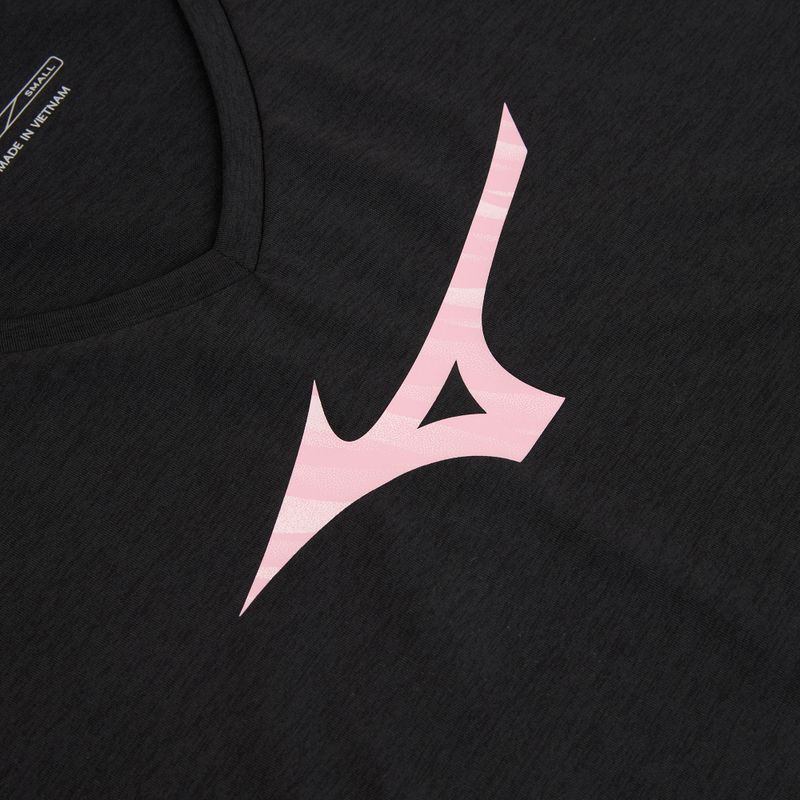 Damen Laufshirt Mizuno Core Runbird Tee schwarz/mauve 3