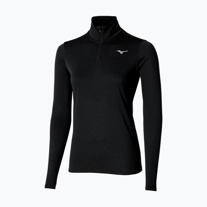 Damen Laufsweatshirt Mizuno Core Impulse Half Zip Tee schwarz