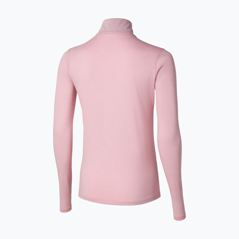 Damen Laufsweatshirt Mizuno Core Impulse Half Zip Tee gebleicht mauve 2