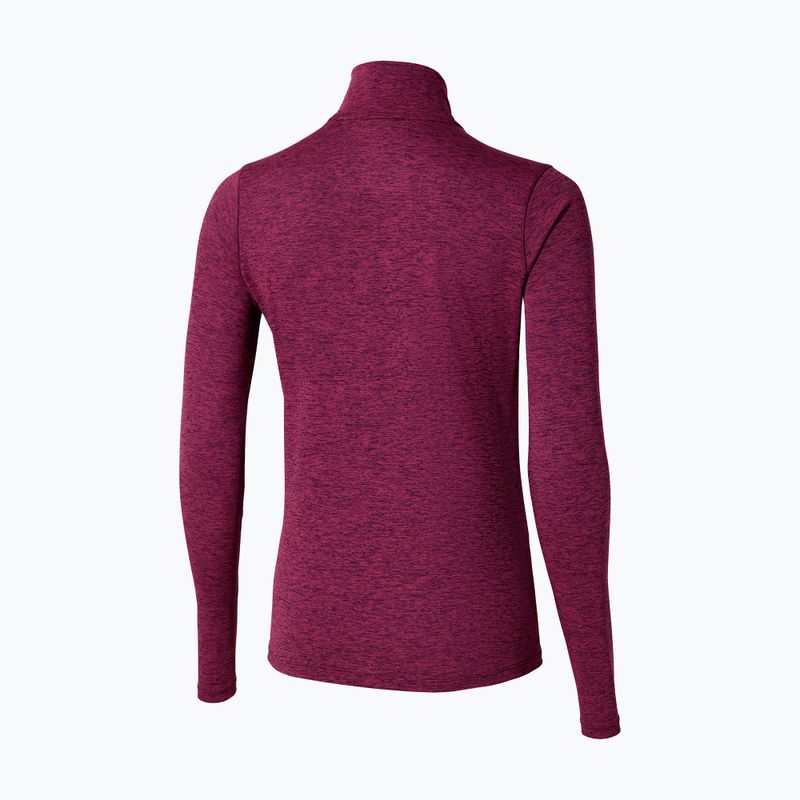Damen Laufsweatshirt Mizuno Core Impulse Half Zip Tee dunkel lila 2