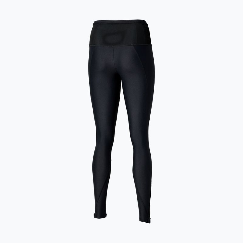 Damen Laufleggings Mizuno Trail Multipocket Long schwarz 2