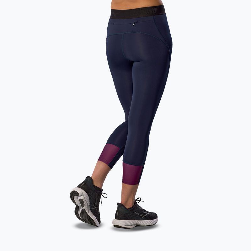 Damen Leggings Mizuno Impulse Core 3/4 baritone blau 2