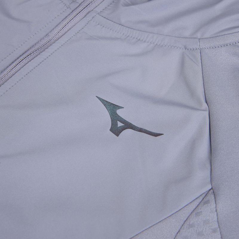 Women's Mizuno Active Warm Hybrid Full Zip Hooded quicksilver Laufjacke 7