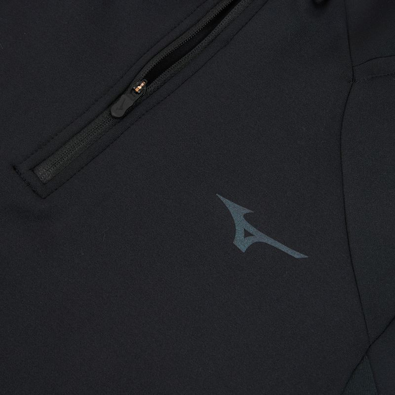 Damen Laufsweatshirt Mizuno Active Warm Half Zip schwarz 3