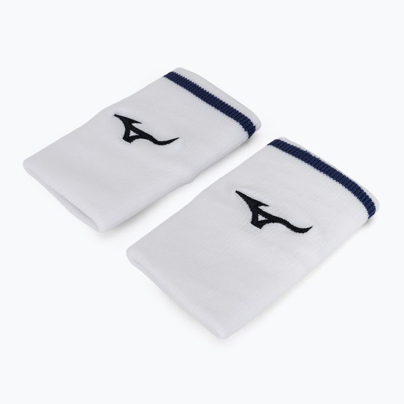 Handgelenk-Schweißband Mizuno Wristband Long With Line 6P white/estate blue 2