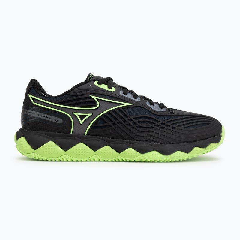 Padelschuhe Mizuno Wave Enforce Tour 2 black/foliage green/glowing ap 2