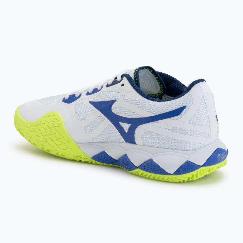 Tennisschuhe Mizuno Wave Enforce Tour 2 CC white/dazzling blue/lightning 3